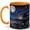 Orange, variant on Moonlight Piano 11oz Ceramic Mug, Celestial Music Art