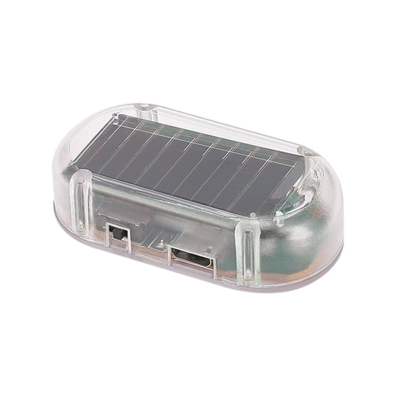 KQJQS Solar Power Car Alarm Red LED Light Anti-Theft Flash Blinking Lamp Veihicle Anti-Theft Alarm Warning System, Red