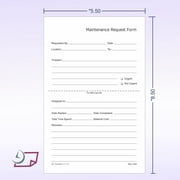 NCR Carbonless Maintenance Request Forms 2 Part, 100 Sets