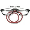 thumbnail image 2 of Magnetic Hanging Neck Glasses Portable Foldable Tr90 Reading Glasses For Men Women 2.5x Black and Red, 2 of 5
