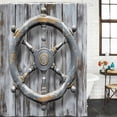 thumbnail image 2 of Xipuska Grey Rudder Coastal Shower Curtain - Water Repellent Fabric Shower Curtains Washable, Summer Beach Retro Nautical Ocean Decorative Polyester Cloth Bathroom Curtains Modern Bath Decor 72"x78", 2 of 6