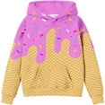 thumbnail image 5 of Youpwaven Unisex Ice Cream Sweatsuit 2 Piece Clothing Set Cute Preppy Ice Cream Drip Print Hoodie and Sweatpants Outfits Set for B'o'ys G'i'rls, Size 3-14Y, 5 of 10