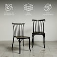 thumbnail image 3 of Ilios Innova | Set de 4 Sillas Plásticas Nordik Negro para Comedor y Exterior, Diseño Ergonómico de Polipropileno con Acabado Tipo Madera, Apilables y Resistentes para Restaurante, Jardín o Negocio, 3 of 9