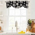 thumbnail image 4 of Summer Marine Life Tie Up Valances Curtain, Adjustable Kitchen Graffiti Corals Shell Conch Sea Starfish Black Valances for Windows Decor, Rod Pocket Short Curtains Set for Bedroom/Bathroom, 54"x18", 4 of 9