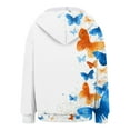 thumbnail image 4 of GEWSEY Women Butterfly Graphic Hoodies Y2K Full Zip Up Long Sleeve Fall Sweatshirts Drawstring Jackets (White, 3XL), 4 of 7