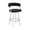 Black and Stainless Steel, variant on Dione 26" Counter Height Swivel Gray Faux Leather and Brushed Stainless Steel Bar Stool