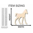 thumbnail image 2 of Unfinished Wood Foal Horse Shape - Animal - Craft - up to 46" DIY 18" / 1/8", 2 of 3