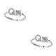 thumbnail image 2 of Sonducket Anillo abierto con letras mayúsculas, anillos reutilizables para interiores y exteriores, joyería de maquillaje ornamental para Letra q 2Conjunto, 2 of 6