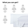 thumbnail image 2 of Videri Home Queen Sheet Set - 4 Piece Bed Sheets, Wrinkle Free Fade Resistant Easy Care Solid Bedding Set, Durable Comfortable Home Use, White, 2 of 6