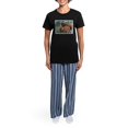 thumbnail image 4 of CafePress - Two Highland Calves With Mama Cow Women's Dark Paj - Women's Short Sleeve Print T-Shirt and Pants Dark Cotton Pajama Set, 4 of 7