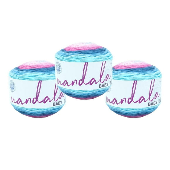 Lion Brand Mandala® Baby Yarn #3 Light/DK weight Acrylic yarn, 150g/ 540m, 3-CT