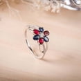 thumbnail image 6 of HeartsAndYou 2.3ct Natural Sapphire Pink Ruby Floral Split Shank Ring 14k SOLID White Gold, 6 of 9