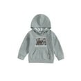 thumbnail image 2 of Toddler Boy Fall Hoodies Cactus Cattle Print Long Sleeve Hood Pullover Loose Spring Tops Sweatshirt ,1-6T, 2 of 9