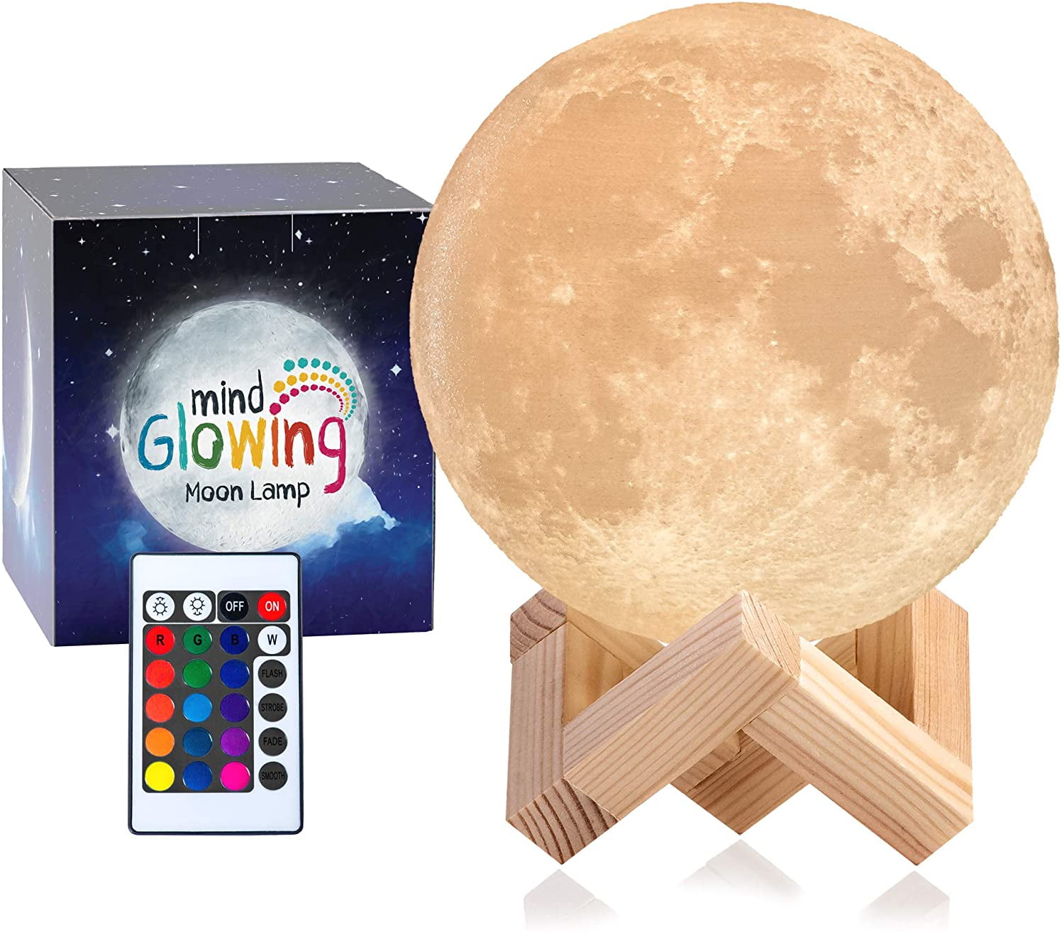 Dimmable 3D Magical Moon Lamp USB Rechargable LED Night Light Touch Sensor Gift 