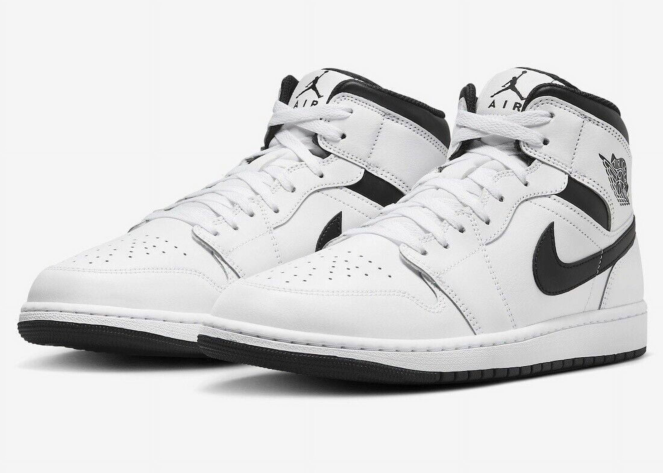 Nike Air Jordan 1 Mid White/Black-White-Black DQ8426-132 Men's Size 8.5 Medium