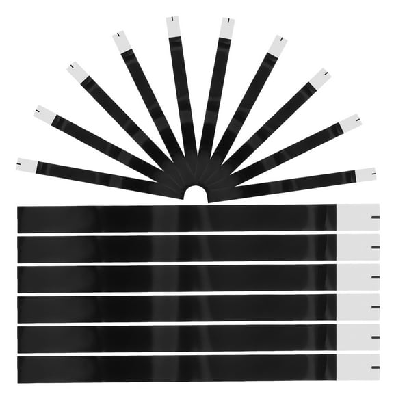 100pcs Black Paper Napkin Band Self Adhesive Paper Napkin Rings Silverware Wraps Bands Wedding Birthday Baby Shower Party Supplies