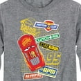 thumbnail image 3 of Disney's Cars - McQueen Decals - Toddler And Youth Long Sleeve Graphic T-Shirt, 3 of 5