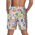 thumbnail image 4 of Uemuo Retro Musi Disco Pattern Mens Swim Trunks Quick Dry Board Shorts with Mesh Lining, Stretch Beach Shorts Quick Dry No-Chafing Board Shorts-X-Large, 4 of 9