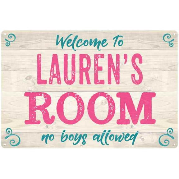 LAUREN'S Room Kids Bedroom Sign Gift 8x12 Metal Sign 108120089148