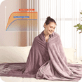 thumbnail image 5 of SUNNY HEAT Electric Blanket Heated Throw 50" x 60" -Fast Heating 4 Levels & 3H Auto off, Warm Soft Fannel Machine Washable, for Bed/Couch/Office, Purple, 5 of 5