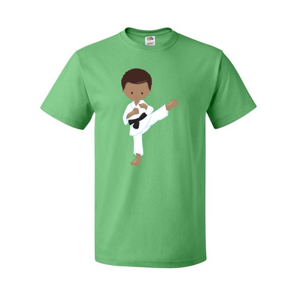 Inktastic African American Boy, Karate Boy, Black Belt, Kata T-Shirt