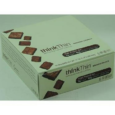 thinkThin High Protein Bars, Brownie Crunch, 2.1 Ounce (pack of 10)