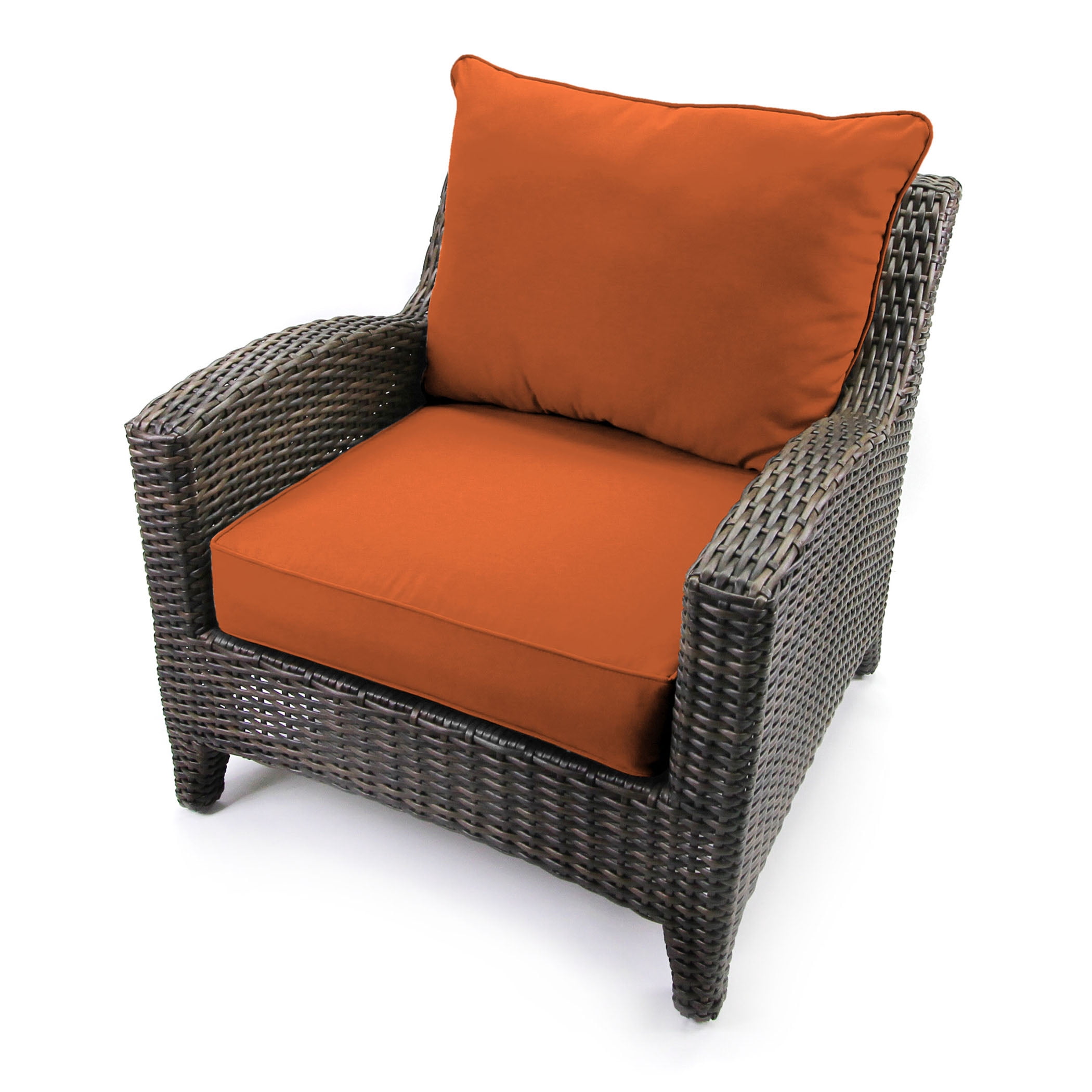 Jordan Manufacturing Sunbrella 46.5" x 24" Canvas Rust Solid Rectangular Outdoor Deep Seating Chair Seat and Back Cushion with Welt