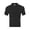 Black, variant on Mens Textured Knit Polo Shirts Regular Fit Stretchy Golf Shirts