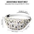 thumbnail image 3 of Fanny Pack Gold Christmas Tree Pattern Waist Pack Bag,Running Cross Bag,Waterproof Large Fanny Packs for Women Men for Travel Running Hiking Cycling, 3 of 6