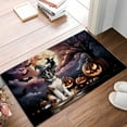 thumbnail image 2 of Spooky Halloween Night Witch Saint Bernard Glowing Pumpkins Doormat St Dog Lover Indoor Outdoor Welcome Mat - 12015, 2 of 5