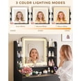 thumbnail image 4 of Black Vanity Set with Mirror and Lights, Akaber Makeup Vanity Desk with Chair, Charging Station, Vanity for Women, 4 of 9