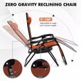 thumbnail image 4 of Auranook Folding Zero Gravity Reclining Lounge Chairs Beach Patio W/Utility Tray, 4 of 9