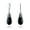 Black-Onyx, variant on Womens Gemstone Teardrop Filigree Dangle Earrings in Silver