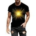 thumbnail image 2 of Zylanna Men's T-Shirts Tee, Short Sleeve Summer Printed Crew Neck Casual Tops for Men Yellow, 2 of 5