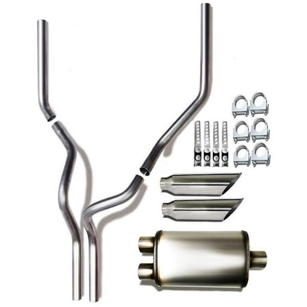 Dual Conversion Exhaust Kit Fits 1987 - 2002 Ford F-150 Pick Up Trucks