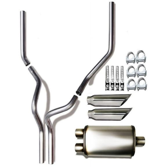 Dual Conversion Exhaust Kit Fits 1987 - 2002 Ford F-150 Pick Up Trucks
