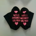 thumbnail image 3 of YIGSECU World's Awesome Boyfriend Girlfriend Funny Letter Socks Novelty Anniversary Gift, 3 of 17