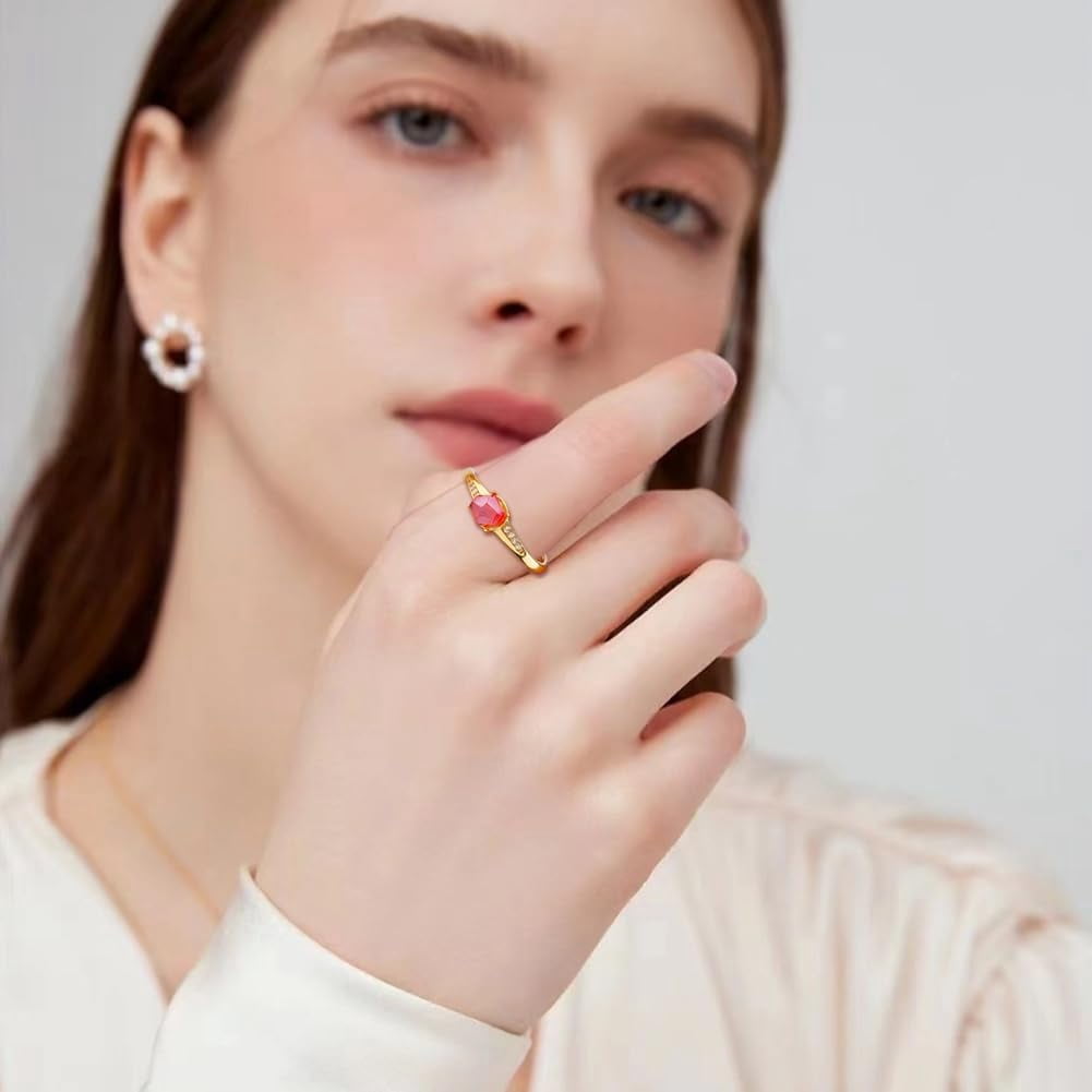 1pc 925 Sterling Silver Claw Rings Adjustable CZ Ring Base Blank 4 Claw Prong Ring Settings Golden Finger Rings Components for DIY Ring Findings Jewelry Making Gold