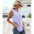 thumbnail image 5 of Women'S Summer Casual Sleeveless V Neck Lace Trim Tank Tops Loose Blouse Tees S, 5 of 7