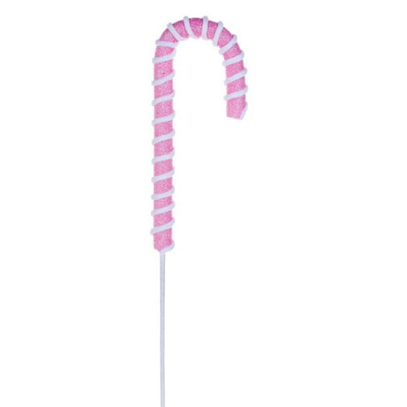 Vickerman RPQ252179 23.5 in. Pink Candy Cane Stem Spray - 3 per Bag