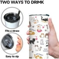 thumbnail image 3 of Cat Tumbler with Lid and Straw Cat Lover Coffee Cup Mugs, Cat Lovers Gifts for Women Mom,20oz Cat Skinny Insulated Stainless Steel Travel Tumbler With Lid, 3 of 6