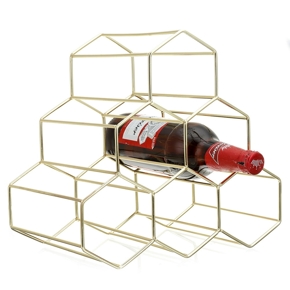 Tabletop Wine Rack 6 Bottle Wine Holder for Wine Storage