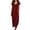 *1-Wine, variant on VBVC Women's Ruffle V Neck Maxi Dress , Casual Summer Beach Dress For Women , Ladies' Flutter Sleeve Loose Long Dress with Pockets,Black,S-2XL