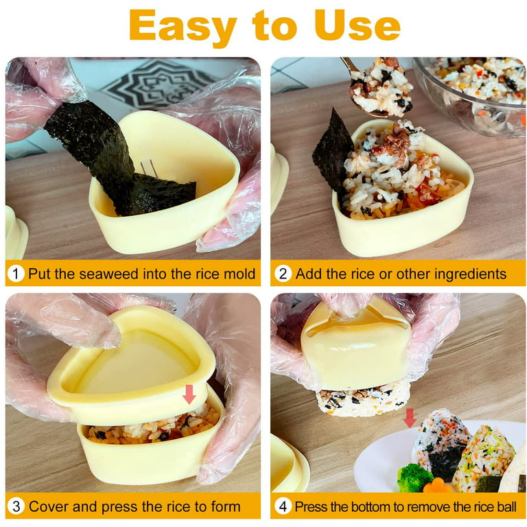 Happy Date Mold Triangle Able To Make Up To 8 Triangle Sushi At The Same  Time Quickly - Spam Musubi Mold Triangle Sushi Mold Onigiri Rice Mold -  Gift Three Cute Sushi