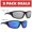 BLUE, MIRROR, variant on Polarized Fire Lens Sports Sunglasses w/Premium Soft Touch Finish USA Fast Shipping