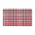 thumbnail image 1 of YUSDECOR Watercolor Red Checkered Plaid, Elegant Gingham Check Doormat Rug Home Decor Floor Mat Bath Mat 30x18 inch, 1 of 3