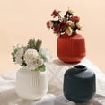 thumbnail image 7 of Modern Vase for Home Decor, Unique Fluted Design Plastic Vase, Small Decorative Flower Vase for Table Centerpiece, Living Room, Shelf Accent, 7 of 7