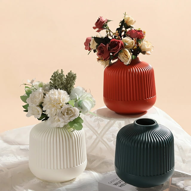 Ganfancp Originalidad Florero Adornos Artesanía Mostrar Macetas Flor Seco y Húmedo Decoración Flor Imitación Porcelana Recipiente de Plástico Artículos En Liquidación 1 X Jarrón