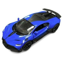 Rhode Island Novelty - Pull Back Die-Cast Metal Vehicle - BUGATTI DIVO [Blue](5 inch)