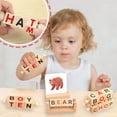 thumbnail image 1 of mmirethe Rack Rotating Wooden Reading Blocks For Interactive Learning Creative Building Alphabet Blocks 2Set, 1 of 6